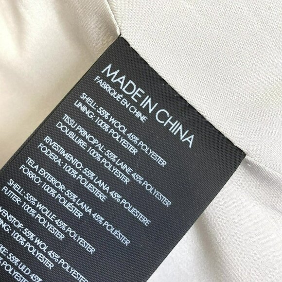 Club Monaco Midi Skirt Womens Size 6 A-Line Gray Lined Wool Blend Faux Wrap - Picture 4 of 4